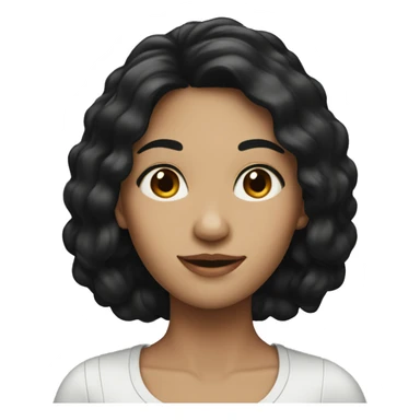 A fair skinned woman with black hair  sticker