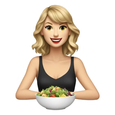 Taylor Swift eating salad sticker