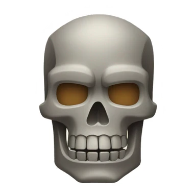 combine the skull and moai emoji sticker