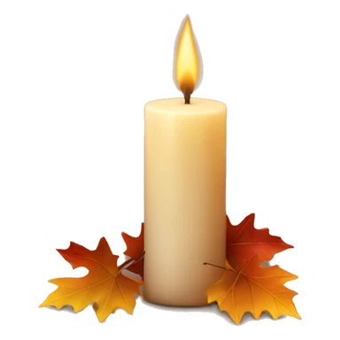 fall candle sticker