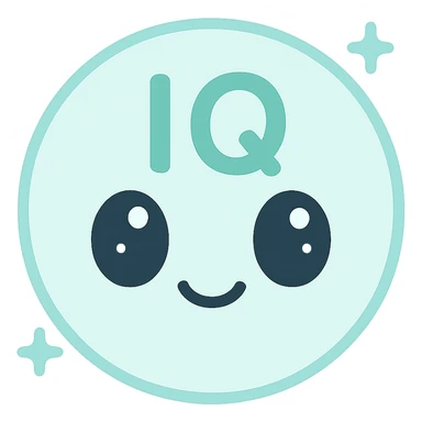 IQ emoji representing intelligence or smartness, simple and clear, no text sticker