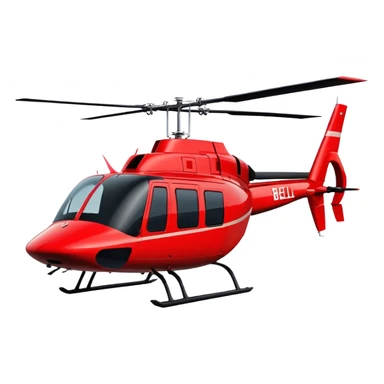 Bell 206 - Bell Helicopter (Model Year: 2021) (Iconic colour: Red) sticker