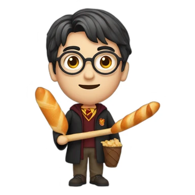 harry potter avec sa baguette sticker