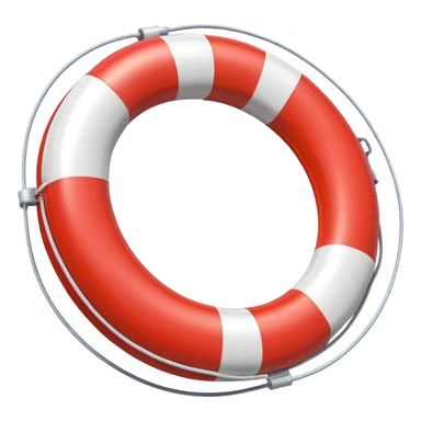 lifebuoy object icon, red and white float ring, glossy plastic texture, pool safety equipment, 3D cartoon, mobile game icon style, centered, clean background, no text, no watermark
 sticker