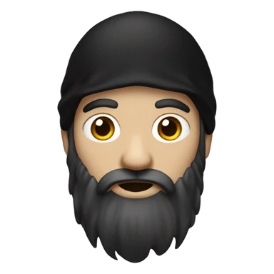 bearded wizard with black cloak and black hair sticker