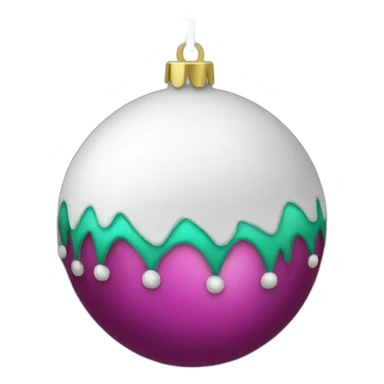 christmas bauble decorated sticker