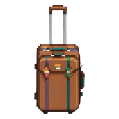 Brown luggage case or suitcase sticker