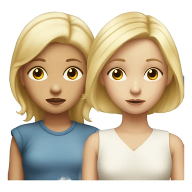 blonde child does not give a toy to another sad blonde child sticker