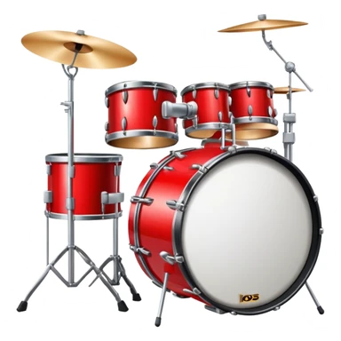 drum set showing anger with bold features sticker