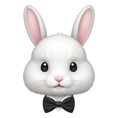 bunny with bowtie sticker