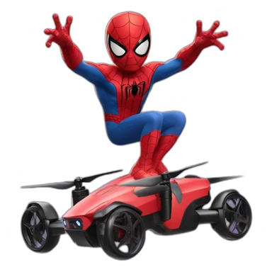 Spider Man driving a DJI drone sticker