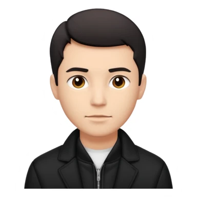 balck and white photo man in jacket sticker