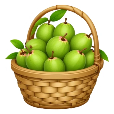 A small basket of guava fruits sticker