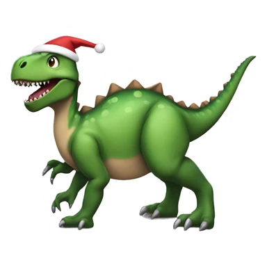dinosaur santa claus  sticker