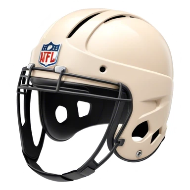 Cinematic Realistic image of AFL headgear featuring detailed cushioning and protective design elements, rendered with dynamic reflections on synthetic materials and set against a blurred action-packed background sticker