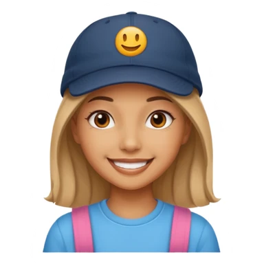 Niña bonita con gorra sticker