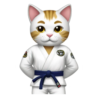 Jiu-Jitsu cat sticker