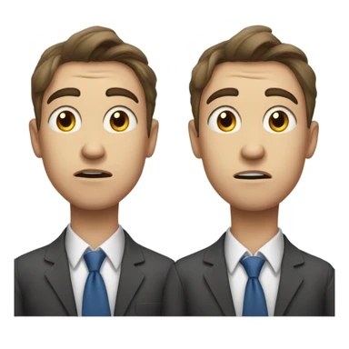 confused male student uniform sticker