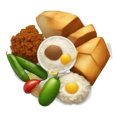 Plate of puertorican food sticker