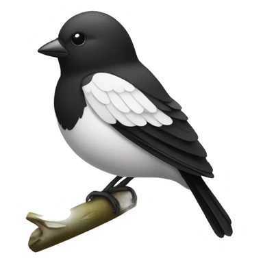 oiseaux noir et blanc  sticker