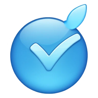 Blue virified mark tick sticker