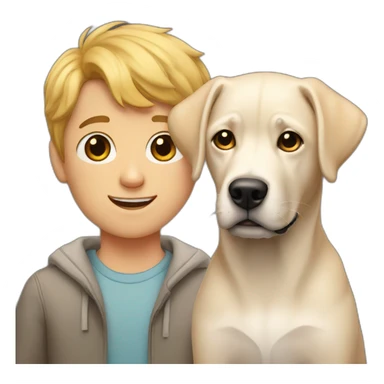 two white boys with one black labrador sticker