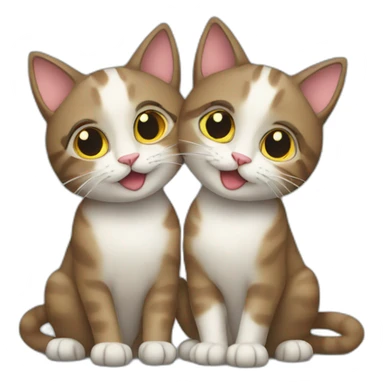 Two cats in love sticker