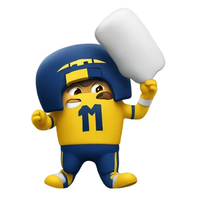 Michigan football crazy person sticker