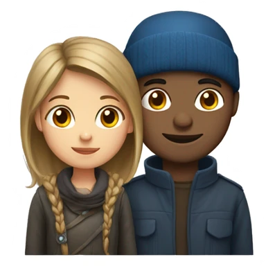 Couple: Icelandic girl and Turkish boy sticker