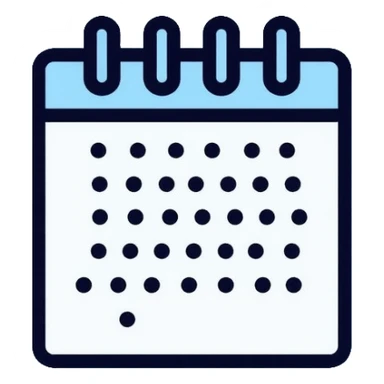 pastel blue calendar sticker