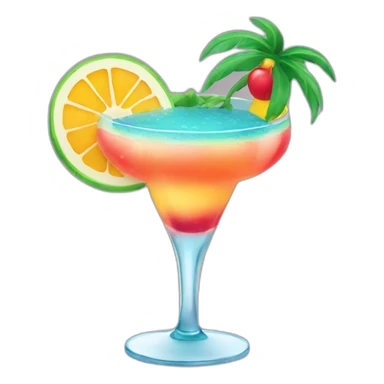tropical cocktail sticker