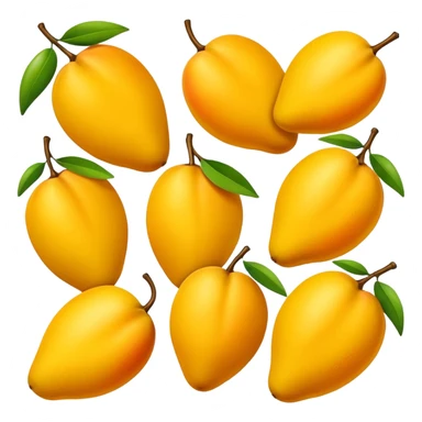 Emoji Mangoes flying sticker