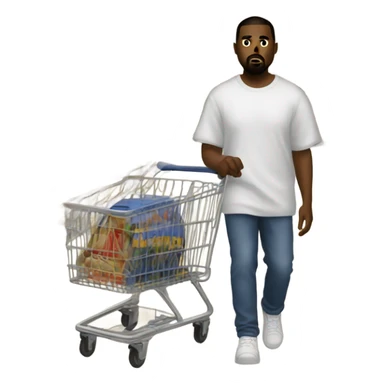 Kanye shopping at Aldi's sticker