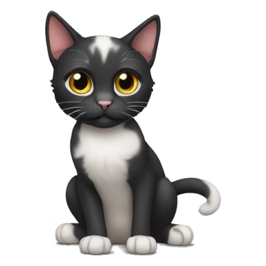 Cat black epic sticker
