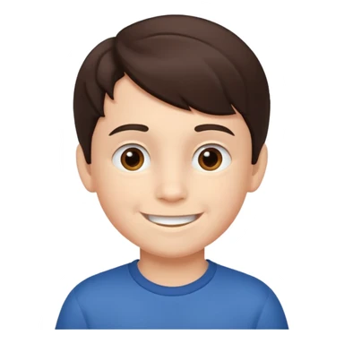 brunette boy 6 years old sticker