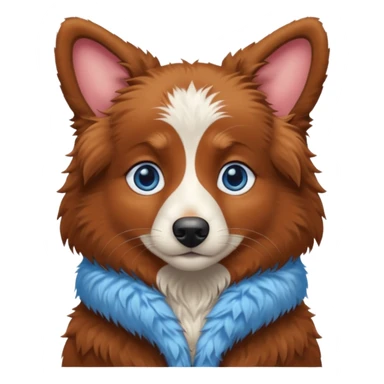 Red tri aussie with blue eyes sticker