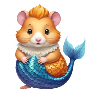 mermaid hamster sticker