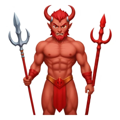 red satan with Poseidon trident sticker