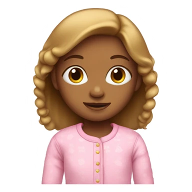 Girl wearing pink pyjamas  sticker