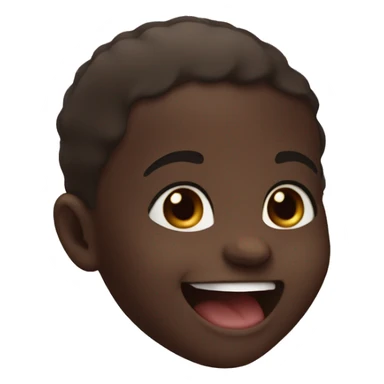 Baby laughing dark skin, without body sticker