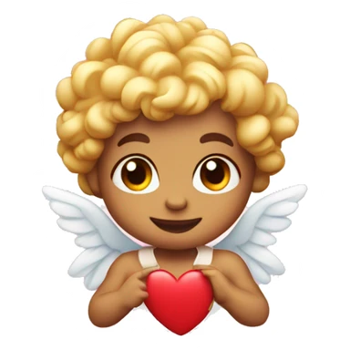 Cupid with hearts sticker