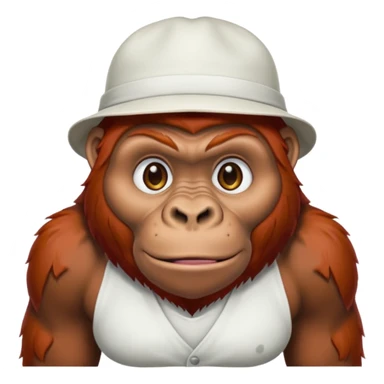 red haired gorilla with white hat sticker