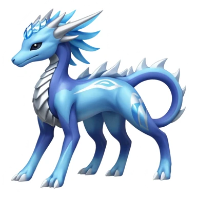 Amaura-Suicune-Dialga-Fakémon-hybrid-creature (full body)  sticker