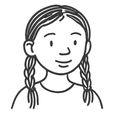 Black girl with braids sticker