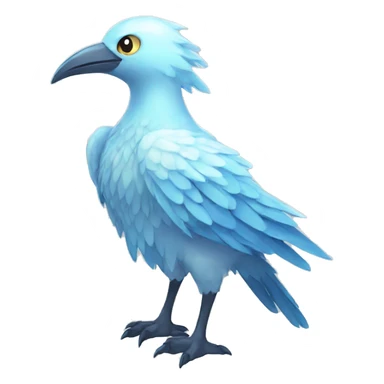 Fantasy legendary godly ice bird Fakemon full body sticker