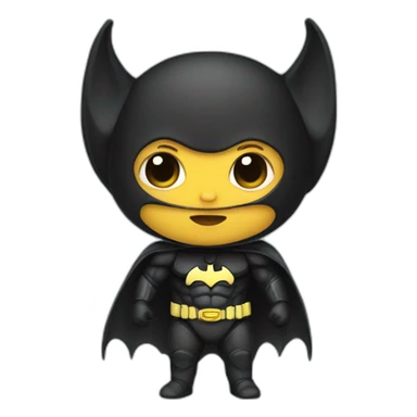 Baby with bat man suit sticker