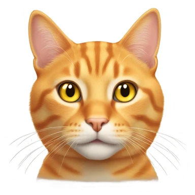 orange tabby cat with yellow eyes  sticker