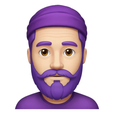purple bearded man sticker