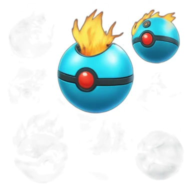 Pokemon Game LootCase Color Cyan Fire Flame Rich Treasure Legendary Epic Pokeballs and Pokemons Inside this have Shiny Glow sticker