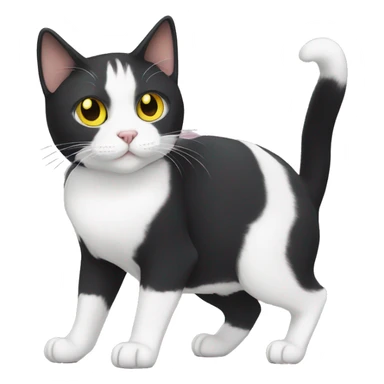 Tuxedo cat with yellow eyes named bandit  sticker